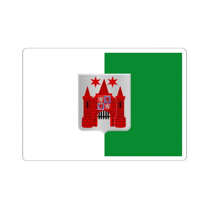 Marche-en-Famenne vlag (Belgium) STICKER Vinyl Kiss-Cut Decal 6 Inch White - The Sticker Space