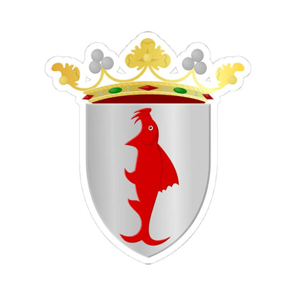 Marchin wapen (Belgium) (Coat of Arms) STICKER Vinyl Kiss-Cut Decal 4 Inch White - The Sticker Space