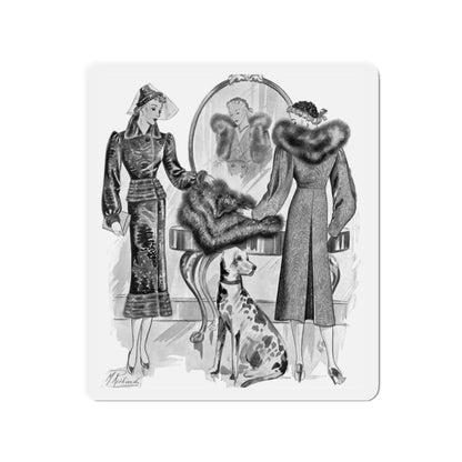 Marcus Furs advertisement, 1937 (Magazine Illustration) Refrigerator Magnet