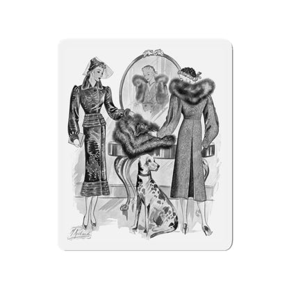 Marcus Furs advertisement, 1937 (Magazine Illustration) Refrigerator Magnet