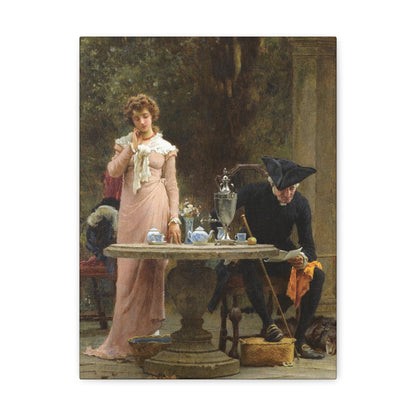 Marcus Stone (1840-1921) An offer of Marriage - 1883 - Canvas Wall Art-12″ x 16″-The Sticker Space