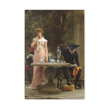 Marcus Stone (1840-1921) An offer of Marriage - 1883 - Canvas Wall Art-12" x 18"-The Sticker Space