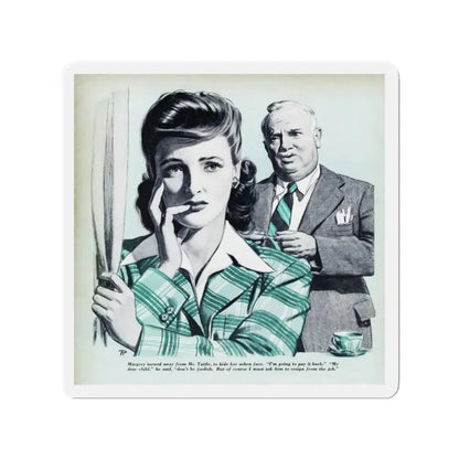 Margery's Marriage (2), Redbook, October 1942 (Magazine Illustration) Refrigerator Magnet - The Sticker Space