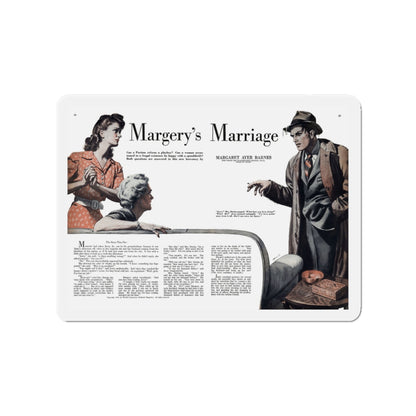 Margery's Marriage (1), Redbook, October 1942 (Magazine Illustration) Refrigerator Magnet