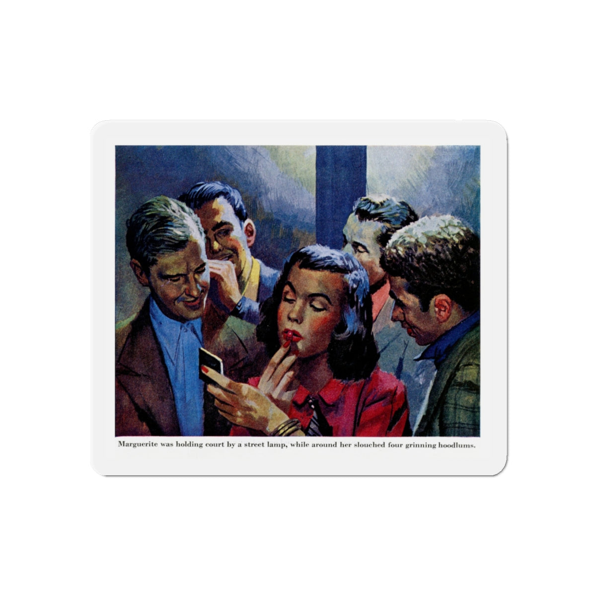 Marguerite and the Four Hoods, 1955 (Magazine Illustration) Refrigerator Magnet