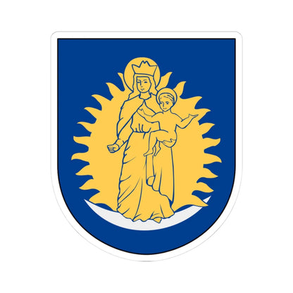 Mariefred vapen (Sweden) (Coat of Arms) STICKER Vinyl Kiss-Cut Decal 3 Inch White - The Sticker Space