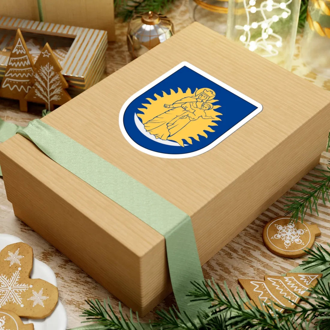 Mariefred vapen (Sweden) (Coat of Arms) STICKER Vinyl Kiss-Cut Decal - The Sticker Space