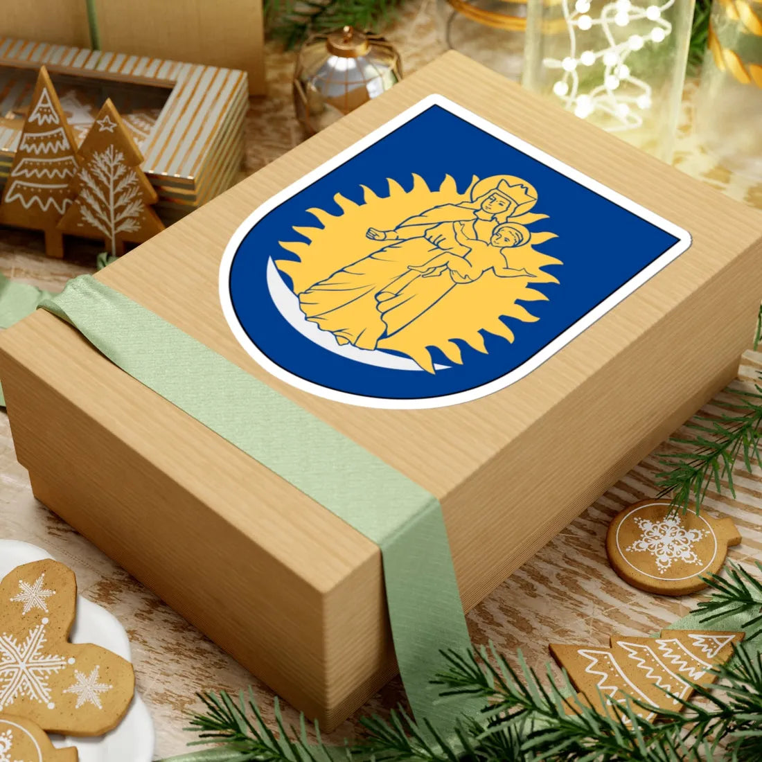 Mariefred vapen (Sweden) (Coat of Arms) STICKER Vinyl Kiss-Cut Decal - The Sticker Space