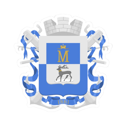 Mariehamn coat of arms 1881 (Finland) (Coat of Arms) STICKER Vinyl Kiss-Cut Decal 2 Inch White - The Sticker Space