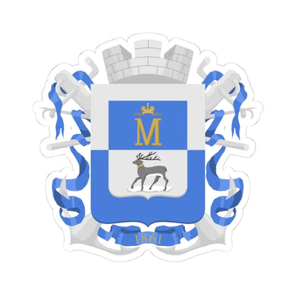 Mariehamn coat of arms 1881 (Finland) (Coat of Arms) STICKER Vinyl Kiss-Cut Decal 4 Inch White - The Sticker Space