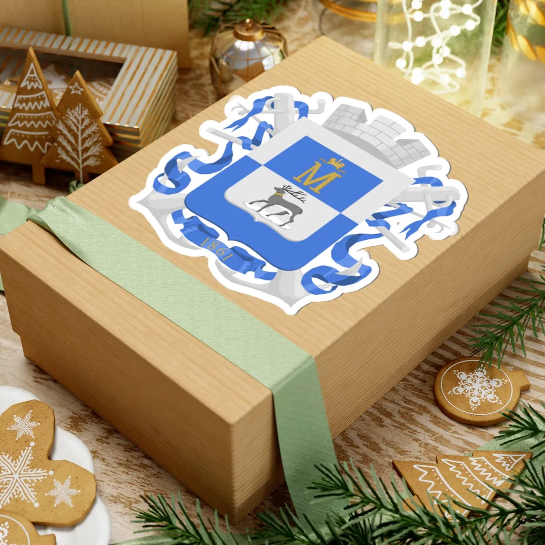 Mariehamn coat of arms 1881 (Finland) (Coat of Arms) STICKER Vinyl Kiss-Cut Decal - The Sticker Space