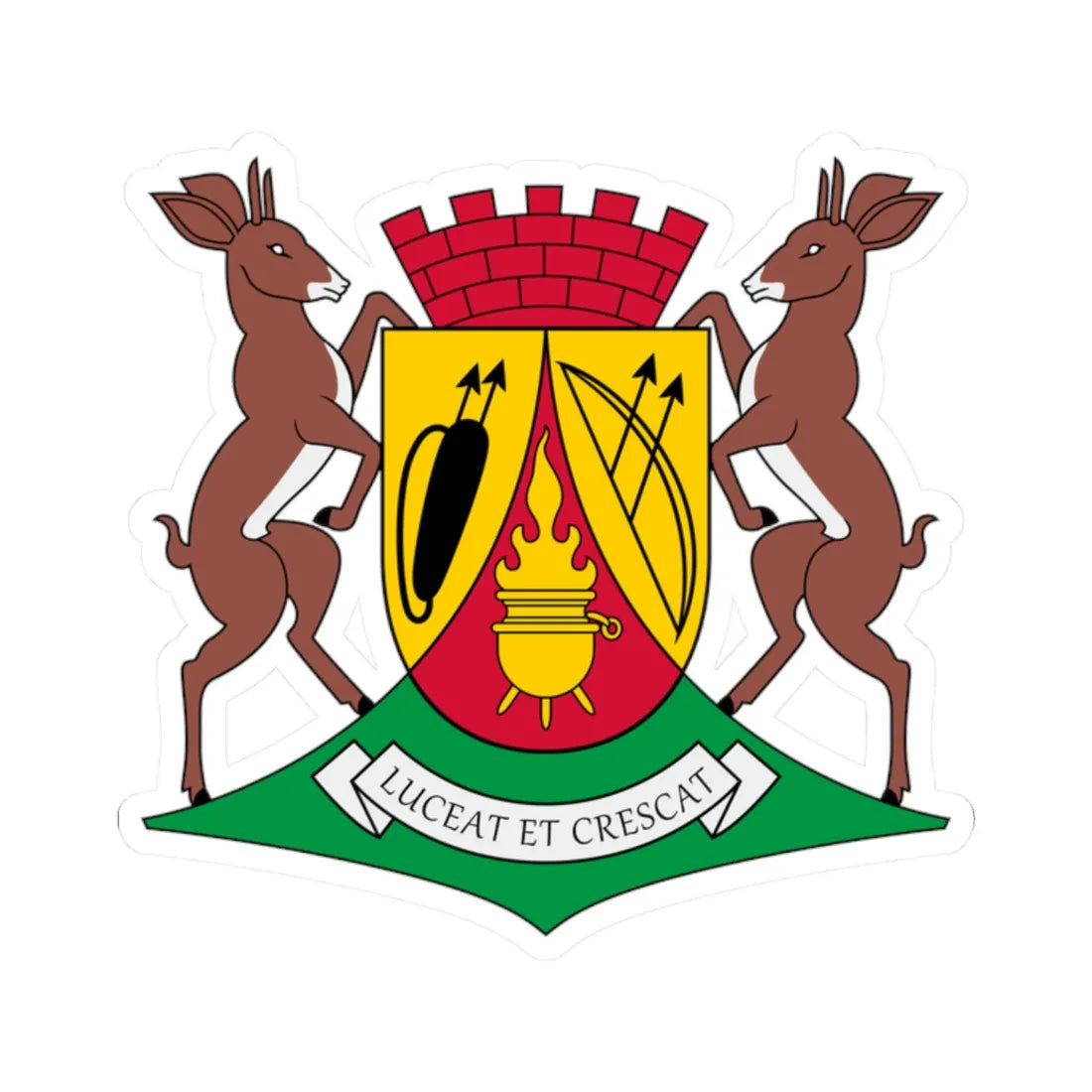 Mariental Namibia COA (Namibia) (Coat of Arms) STICKER Vinyl Kiss-Cut Decal 2 Inch White - The Sticker Space