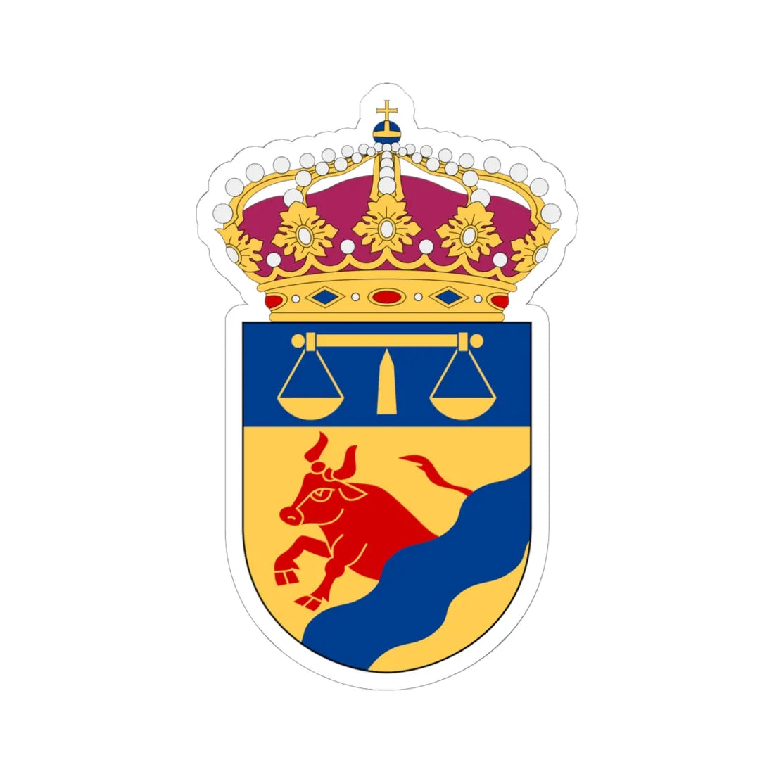 Mariestads tingsrätt vapen (Sweden) (Coat of Arms) STICKER Vinyl Kiss-Cut Decal 6 Inch White - The Sticker Space