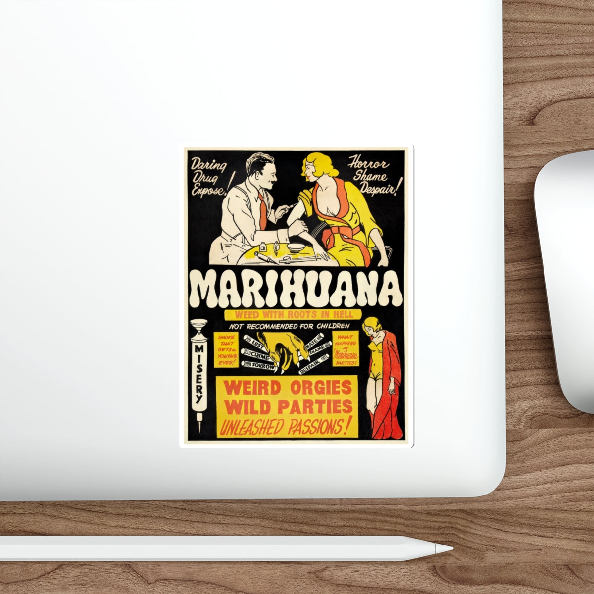 MARIHUANA 1936 Movie Poster STICKER Vinyl Die-Cut Decal-The Sticker Space