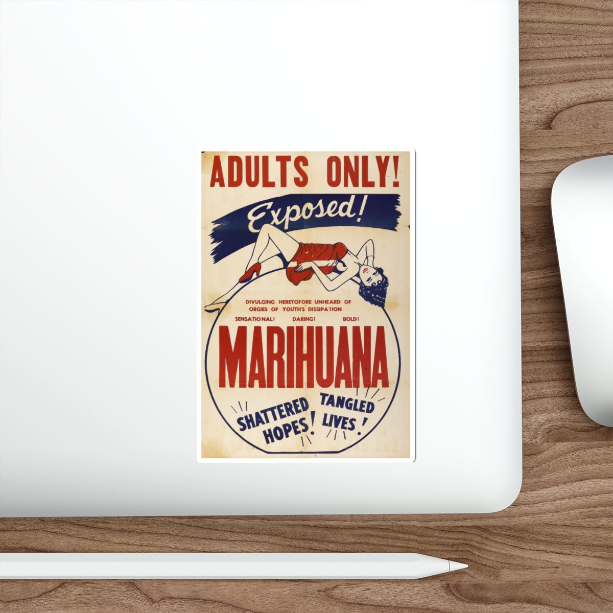 MARIHUANA (2) 1936 Movie Poster STICKER Vinyl Die-Cut Decal-The Sticker Space