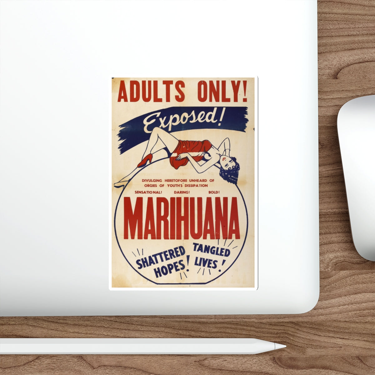 MARIHUANA (2) 1936 Movie Poster STICKER Vinyl Die-Cut Decal-The Sticker Space