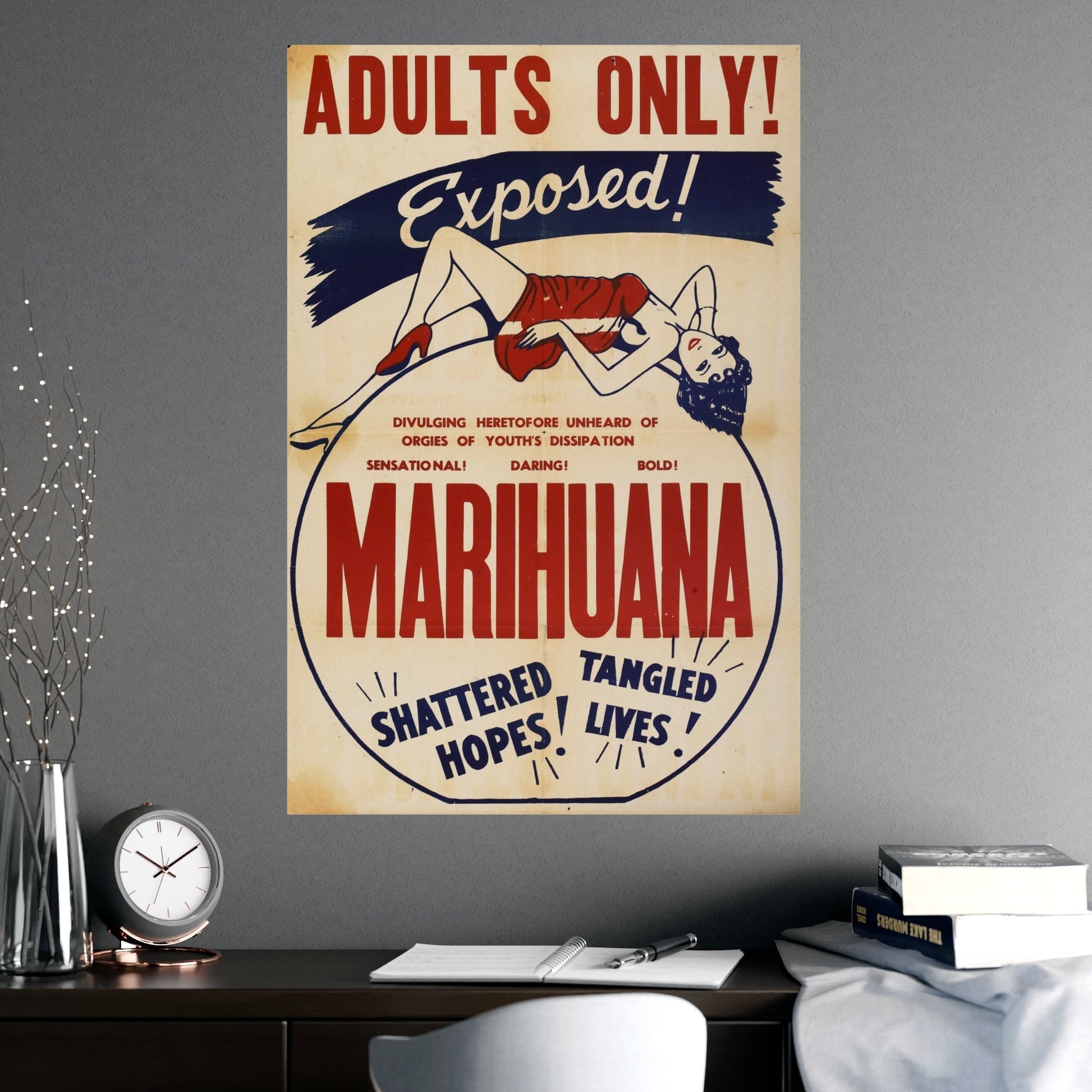 MARIHUANA (2) 1936 - Paper Movie Poster-The Sticker Space