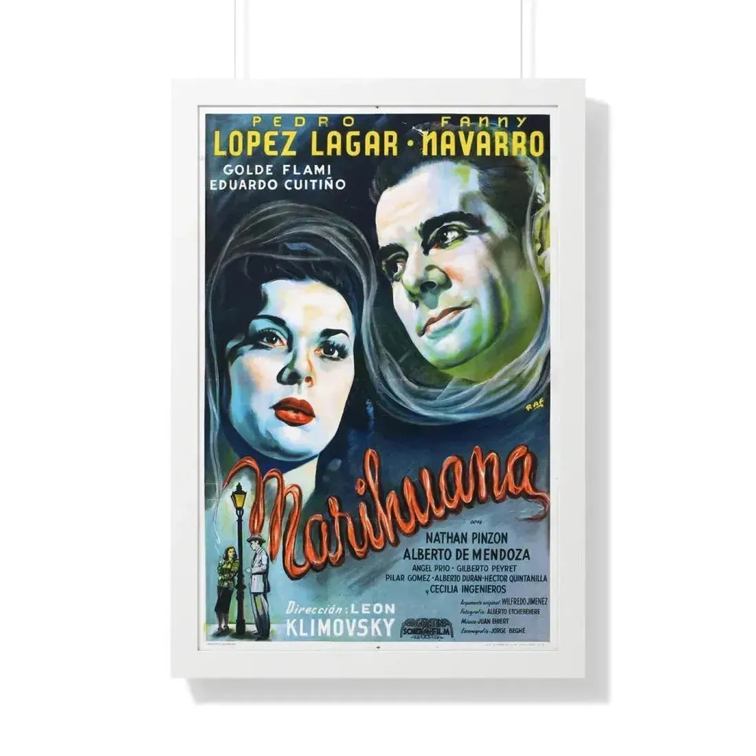MARIHUANA STORY 1950 - Framed Movie Poster 20" x 30" White - The Sticker Space