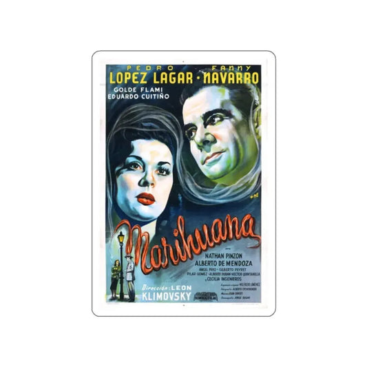 MARIHUANA STORY 1950 Movie Poster STICKER Vinyl Die-Cut Decal 2 Inch - The Sticker Space