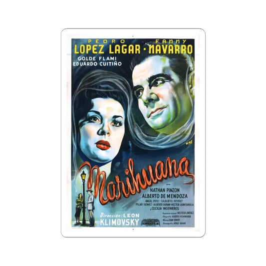 MARIHUANA STORY 1950 Movie Poster - STICKER Vinyl Kiss-Cut Decal 2 Inch White - The Sticker Space