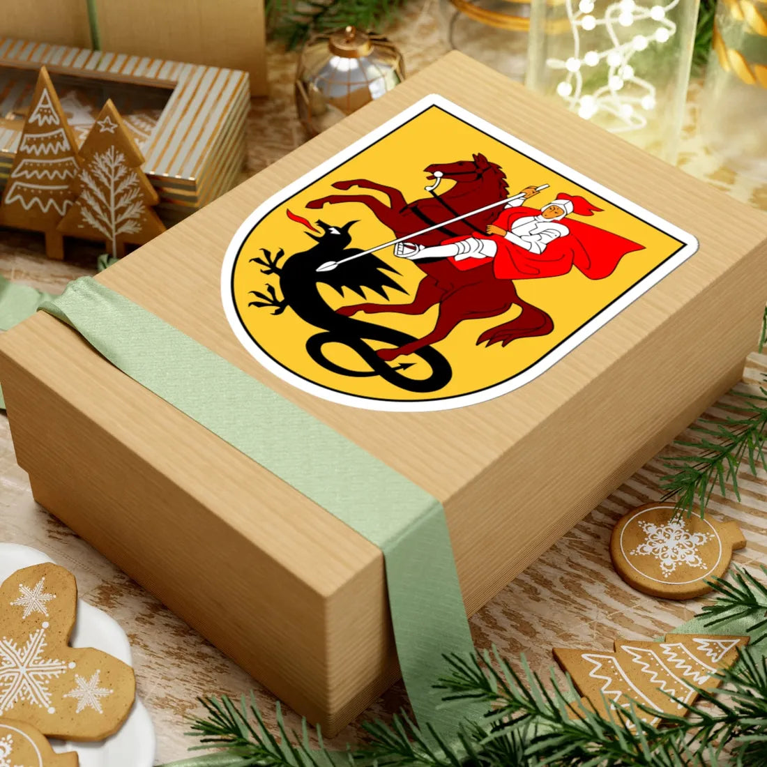 Marijampole COA (Lithuania) (Coat of Arms) STICKER Vinyl Kiss-Cut Decal - The Sticker Space