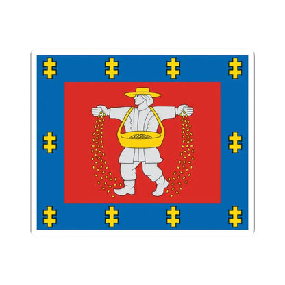 Marijampole County flag (Lithuania) STICKER Vinyl Kiss-Cut Decal 2 Inch White - The Sticker Space