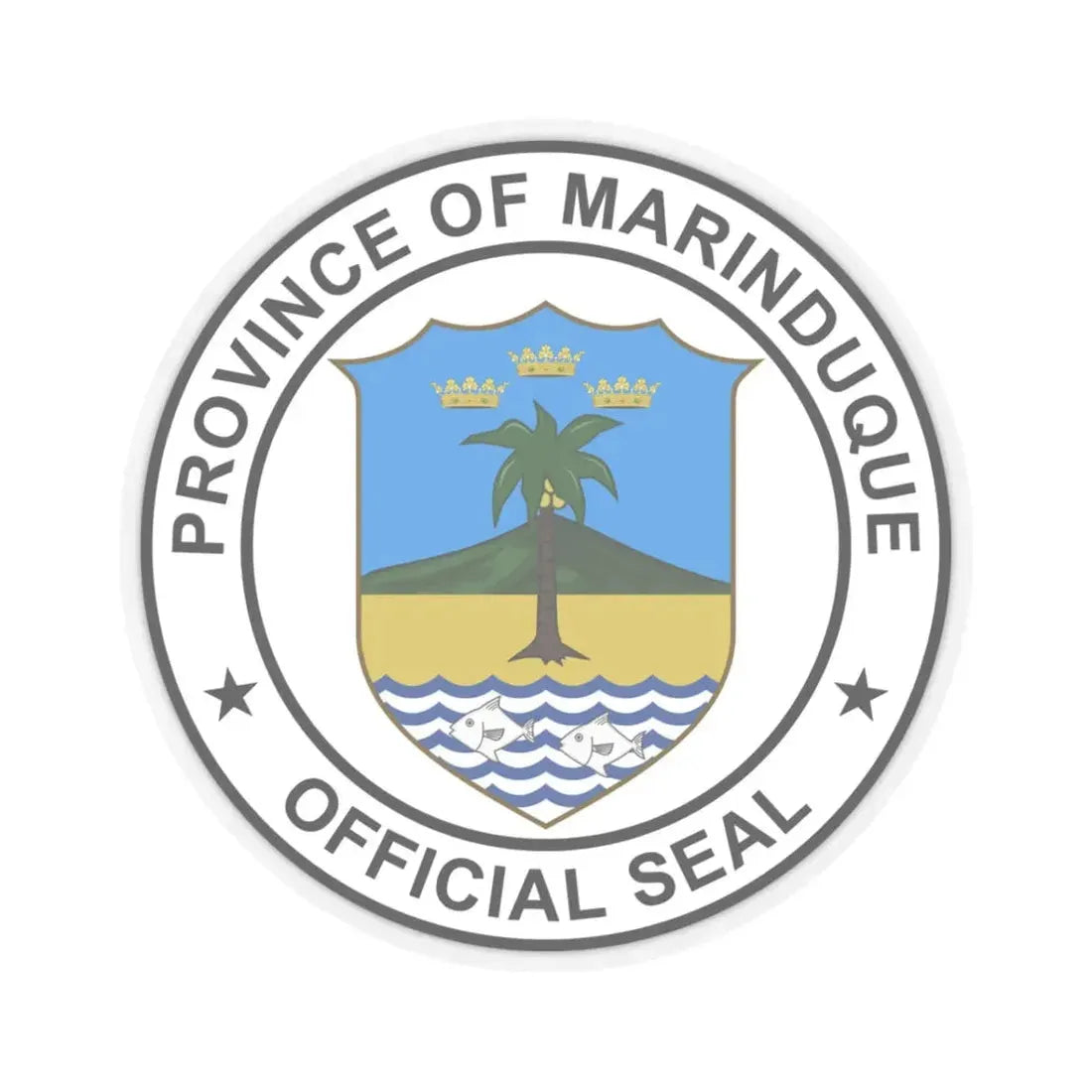 Marinduque old seal (Philippines) STICKER Vinyl Kiss-Cut Decal 3 Inch Transparent - The Sticker Space