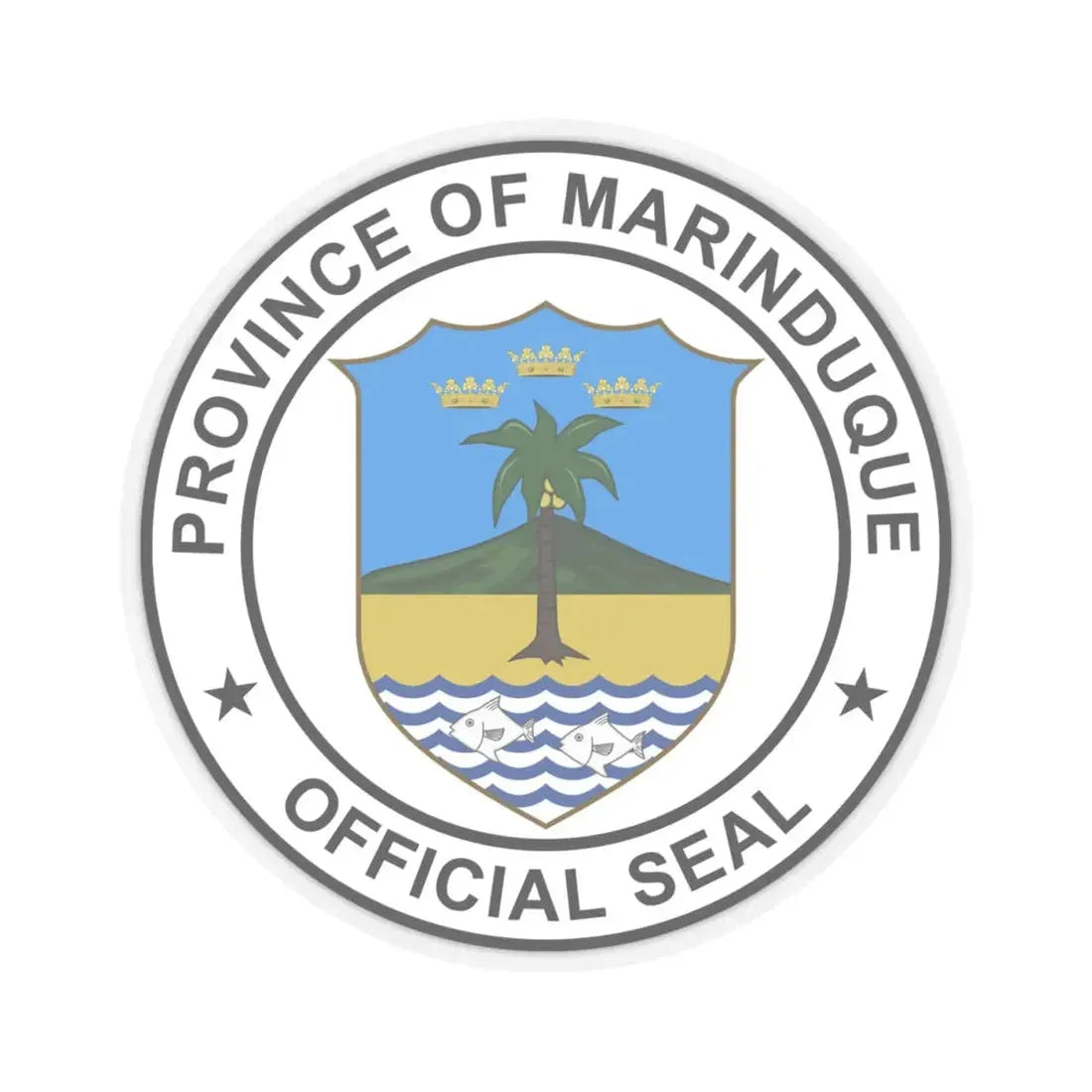 Marinduque old seal (Philippines) STICKER Vinyl Kiss-Cut Decal 4 Inch Transparent - The Sticker Space
