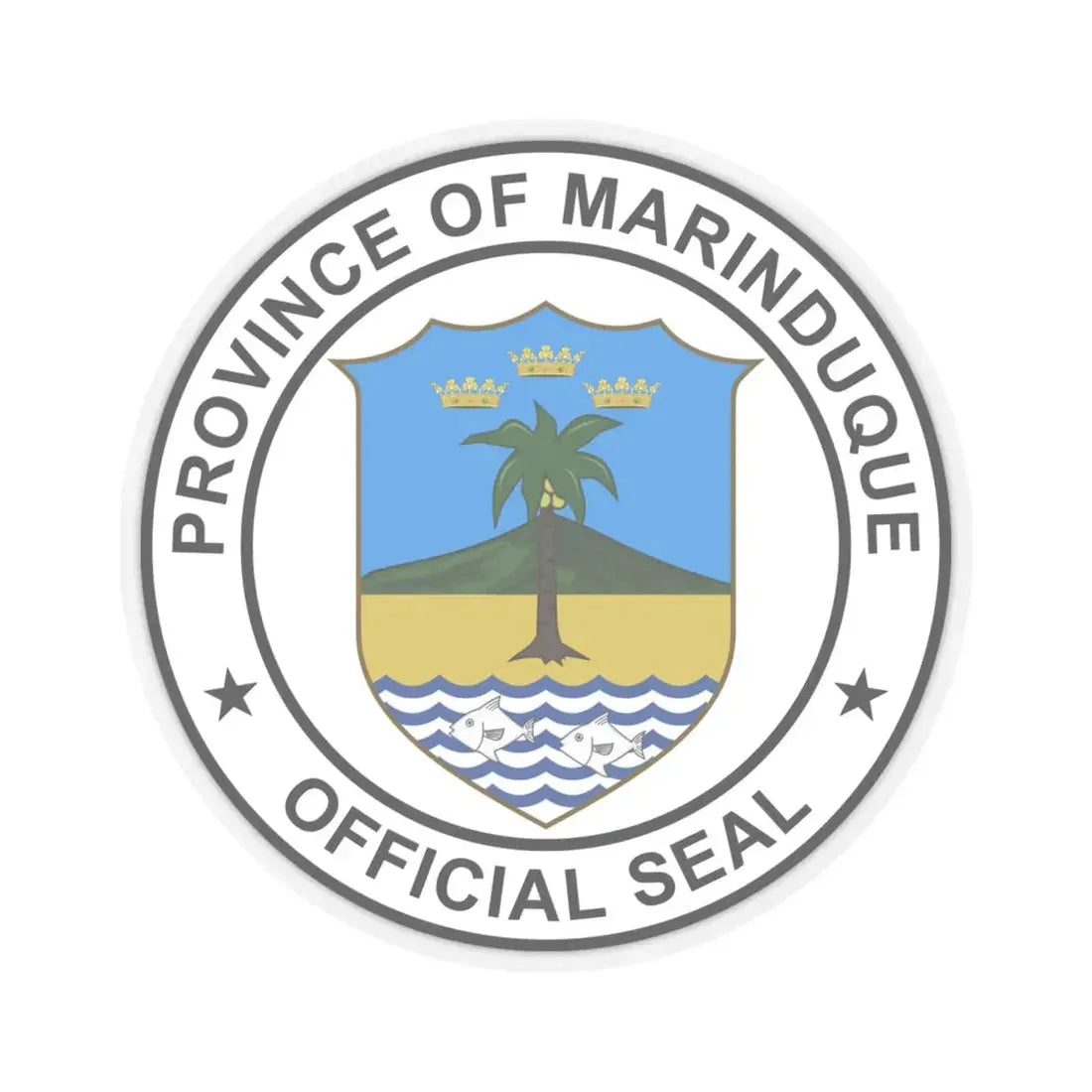 Marinduque old seal (Philippines) STICKER Vinyl Kiss-Cut Decal 6 Inch Transparent - The Sticker Space
