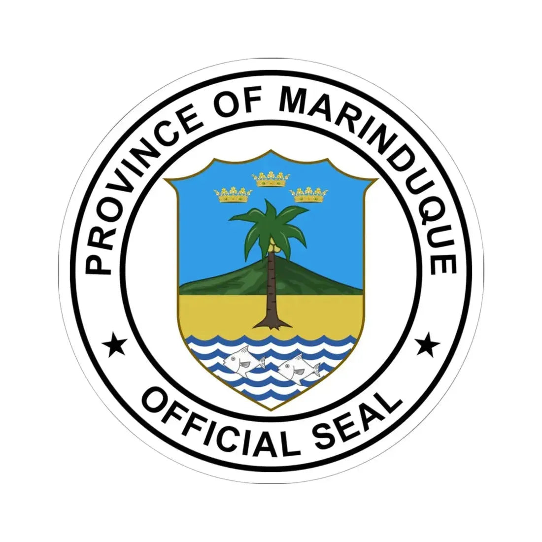 Marinduque old seal (Philippines) STICKER Vinyl Kiss-Cut Decal 6 Inch White - The Sticker Space