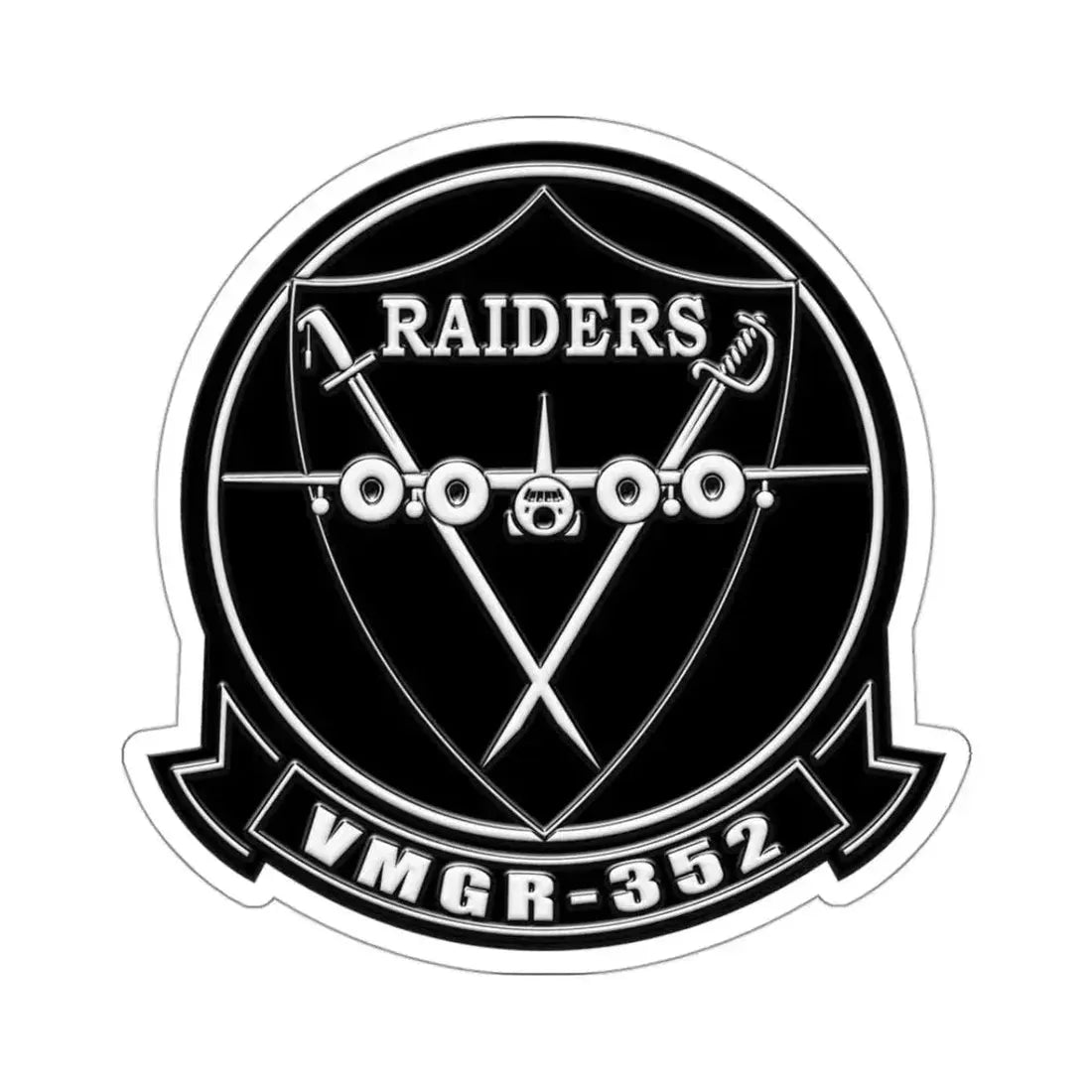 Marine Aerial Refueler Transport Squadron 352 VMGR 352 (USMC) STICKER Vinyl Kiss-Cut Decal 3 Inch White - The Sticker Space