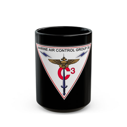 Marine Air Control Group 38 (USMC) Black Coffee Mug-15oz-The Sticker Space