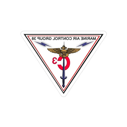 Marine Air Control Group 38 (USMC) REVERSE PRINT Transparent Die-Cut STICKER - The Sticker Space
