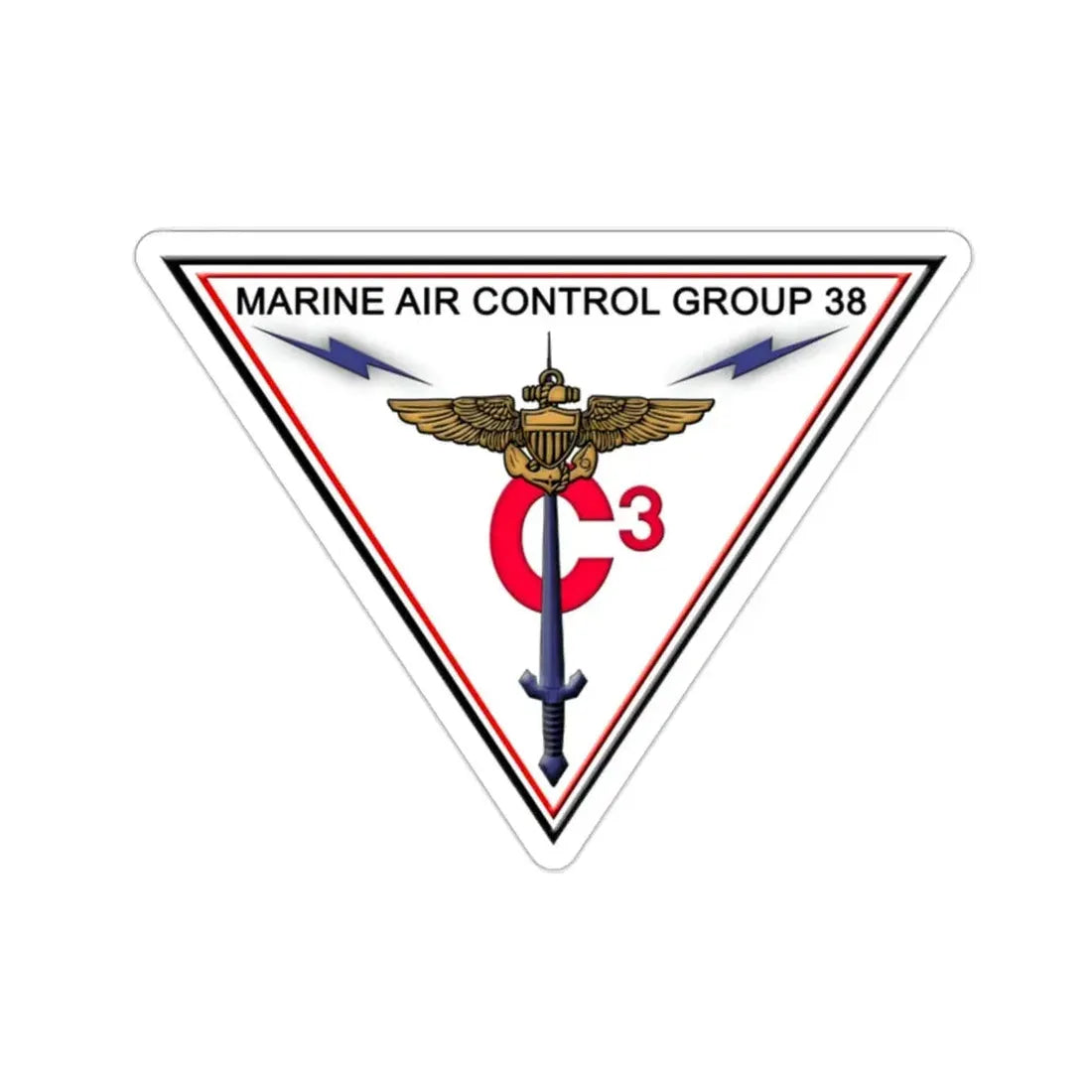 Marine Air Control Group 38 (USMC) STICKER Vinyl Die-Cut Decal 2 Inch - The Sticker Space