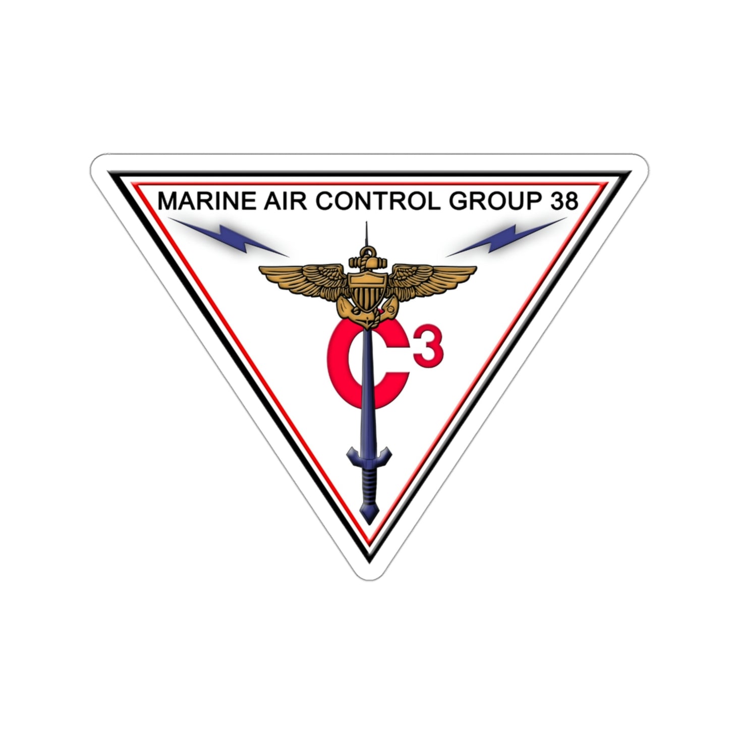 Marine Air Control Group 38 (USMC) STICKER Vinyl Die-Cut Decal-3 Inch-The Sticker Space