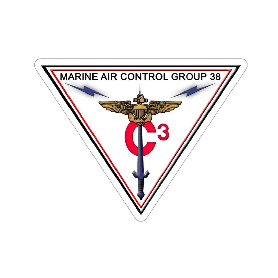 Marine Air Control Group 38 (USMC) STICKER Vinyl Die-Cut Decal 3 Inch - The Sticker Space