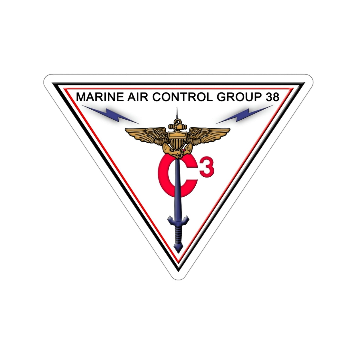 Marine Air Control Group 38 (USMC) STICKER Vinyl Die-Cut Decal-4 Inch-The Sticker Space
