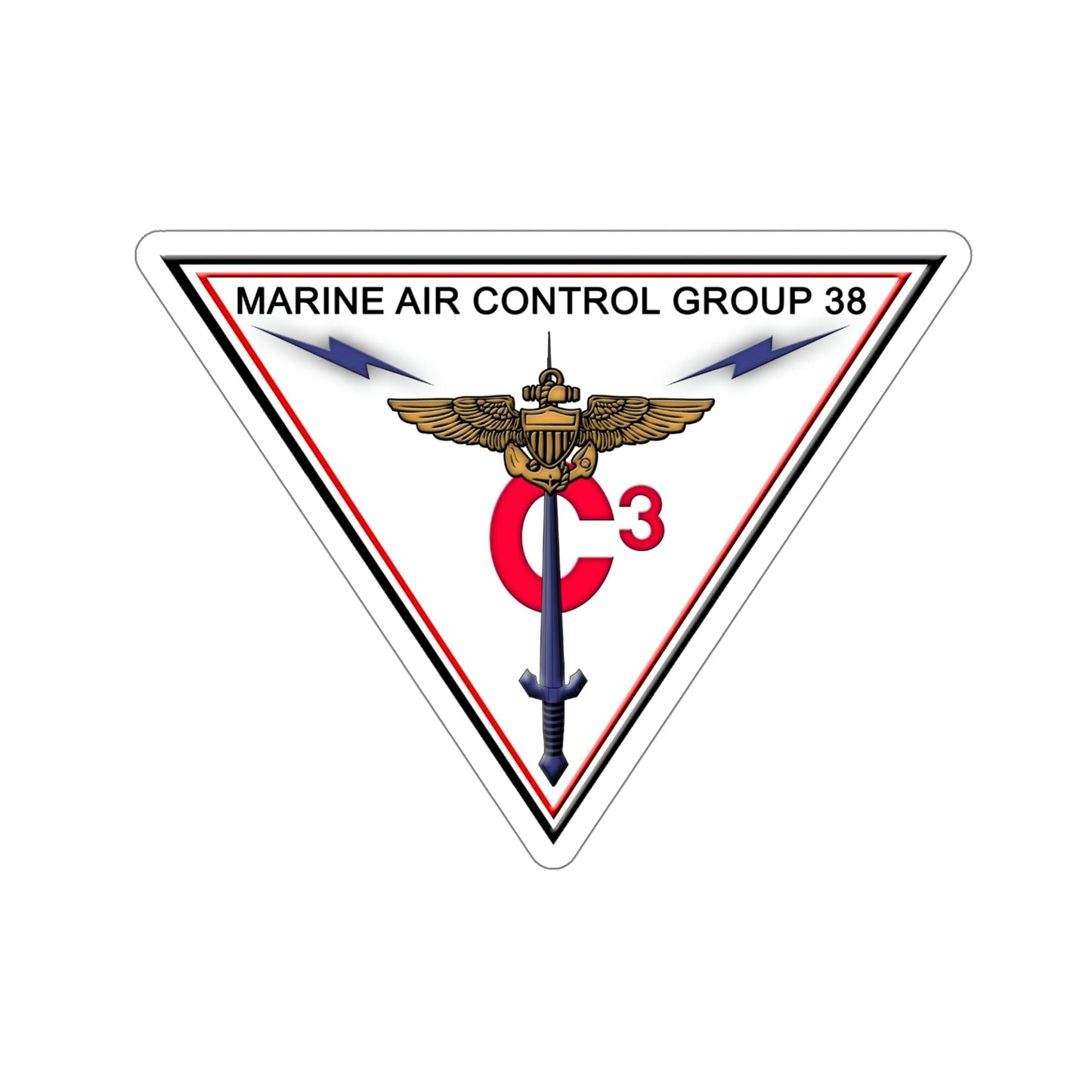 Marine Air Control Group 38 (USMC) STICKER Vinyl Die-Cut Decal-6 Inch-The Sticker Space