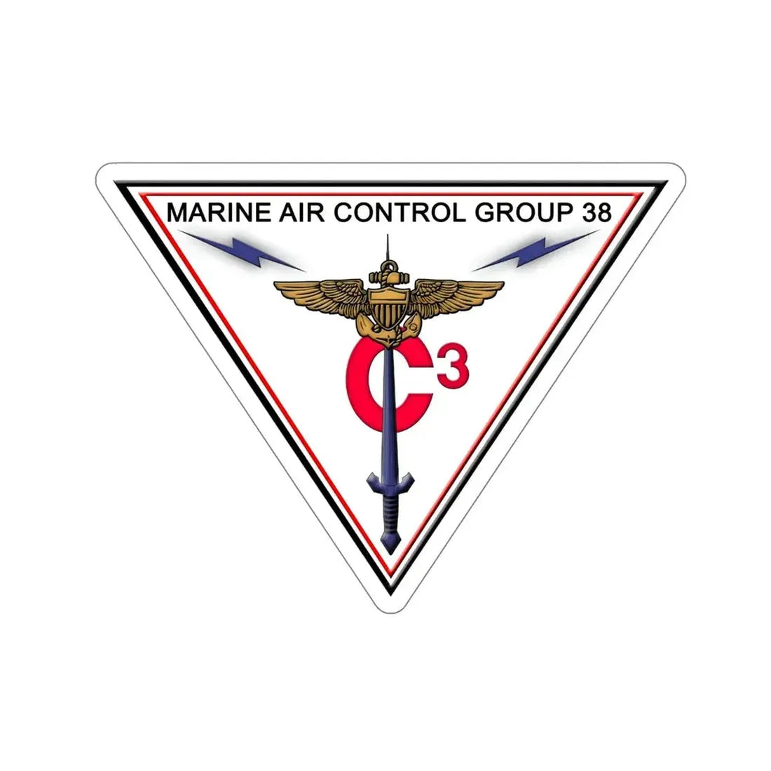 Marine Air Control Group 38 (USMC) STICKER Vinyl Die-Cut Decal 6 Inch - The Sticker Space