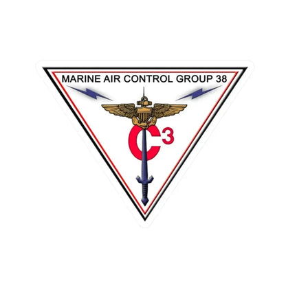 Marine Air Control Group 38 (USMC) STICKER Vinyl Kiss-Cut Decal 2 Inch White - The Sticker Space