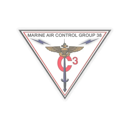Marine Air Control Group 38 (USMC) STICKER Vinyl Kiss-Cut Decal 4 Inch Transparent - The Sticker Space