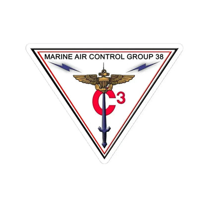 Marine Air Control Group 38 (USMC) STICKER Vinyl Kiss-Cut Decal 4 Inch White - The Sticker Space