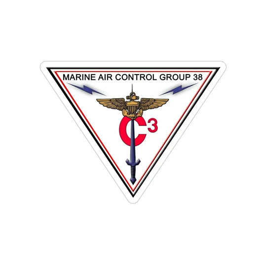 Marine Air Control Group 38 (USMC) Transparent STICKER Die-Cut Vinyl Decal 6 Inch - The Sticker Space