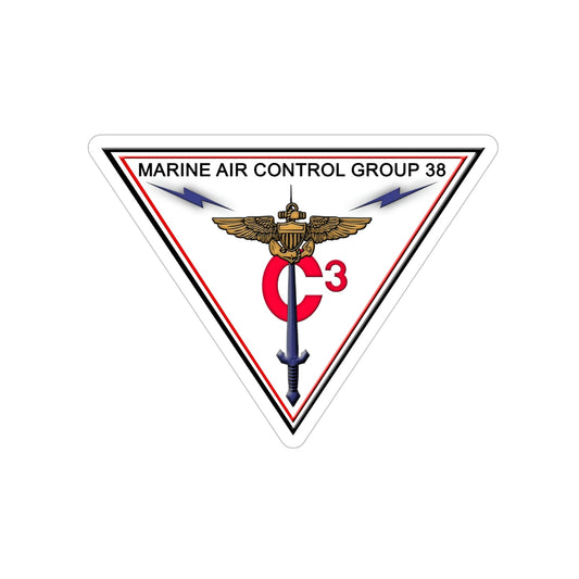 Marine Air Control Group 38 (USMC) Transparent STICKER Die-Cut Vinyl Decal-6 Inch-The Sticker Space