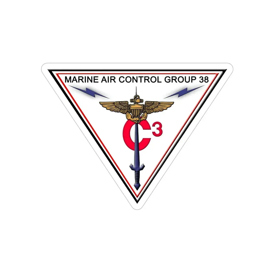 Marine Air Control Group 38 (USMC) Transparent STICKER Die-Cut Vinyl Decal - The Sticker Space