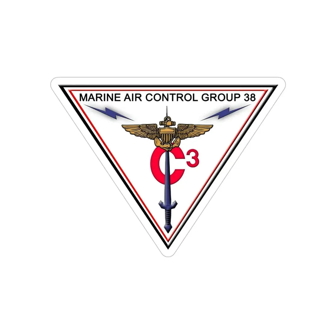 Marine Air Control Group 38 (USMC) Transparent STICKER Die-Cut Vinyl Decal - The Sticker Space
