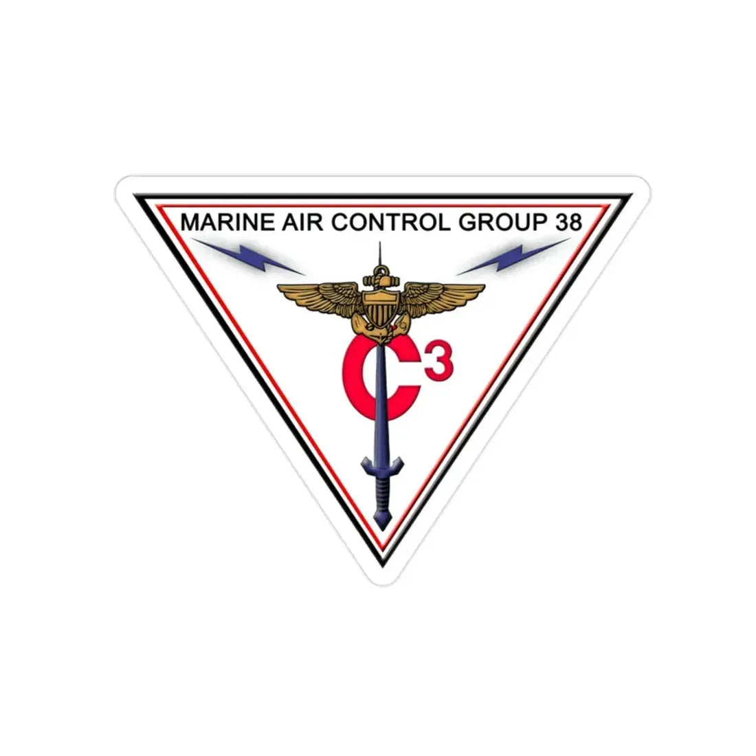 Marine Air Control Group 38 (USMC) Transparent STICKER Die-Cut Vinyl Decal - The Sticker Space
