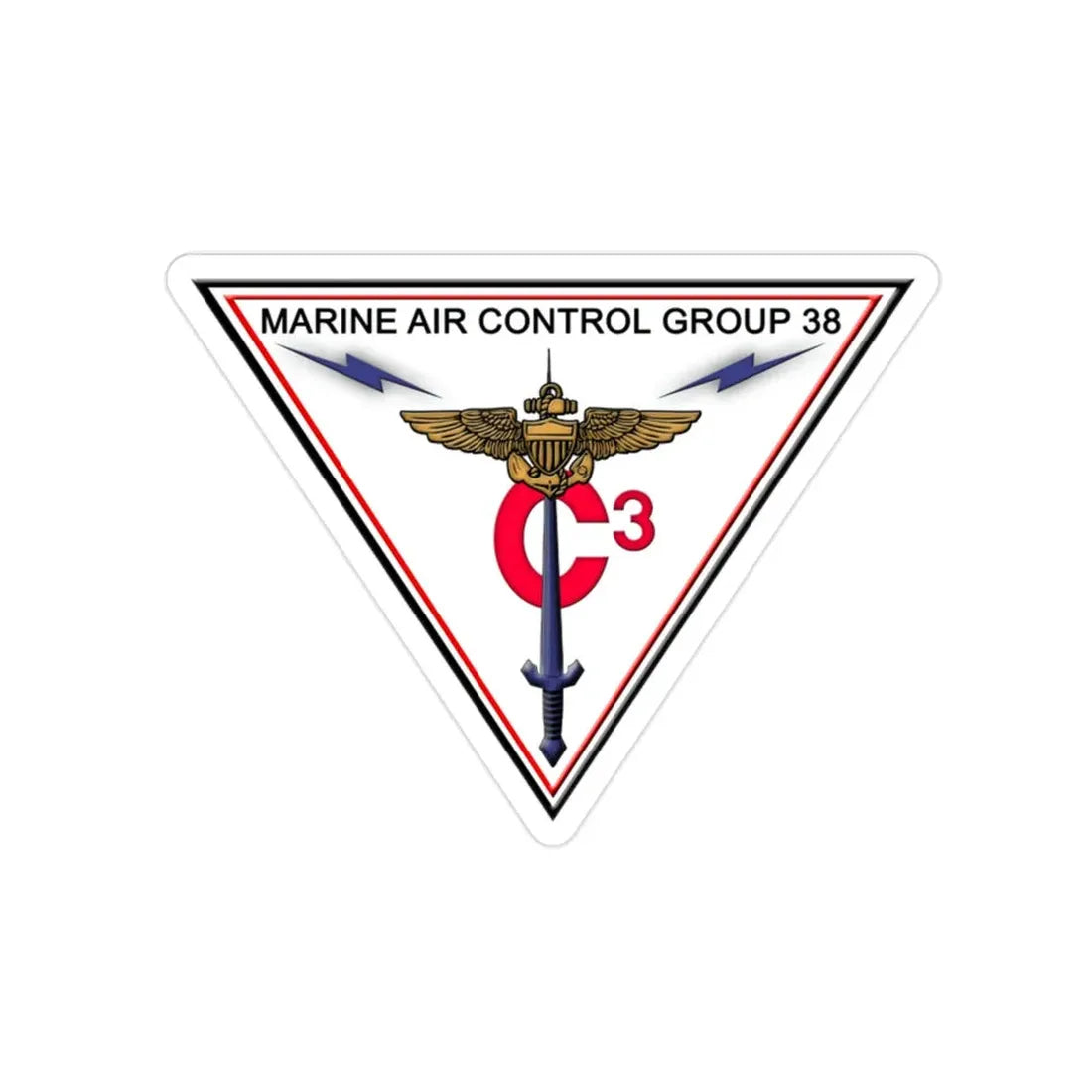 Marine Air Control Group 38 (USMC) Transparent STICKER Die-Cut Vinyl Decal - The Sticker Space