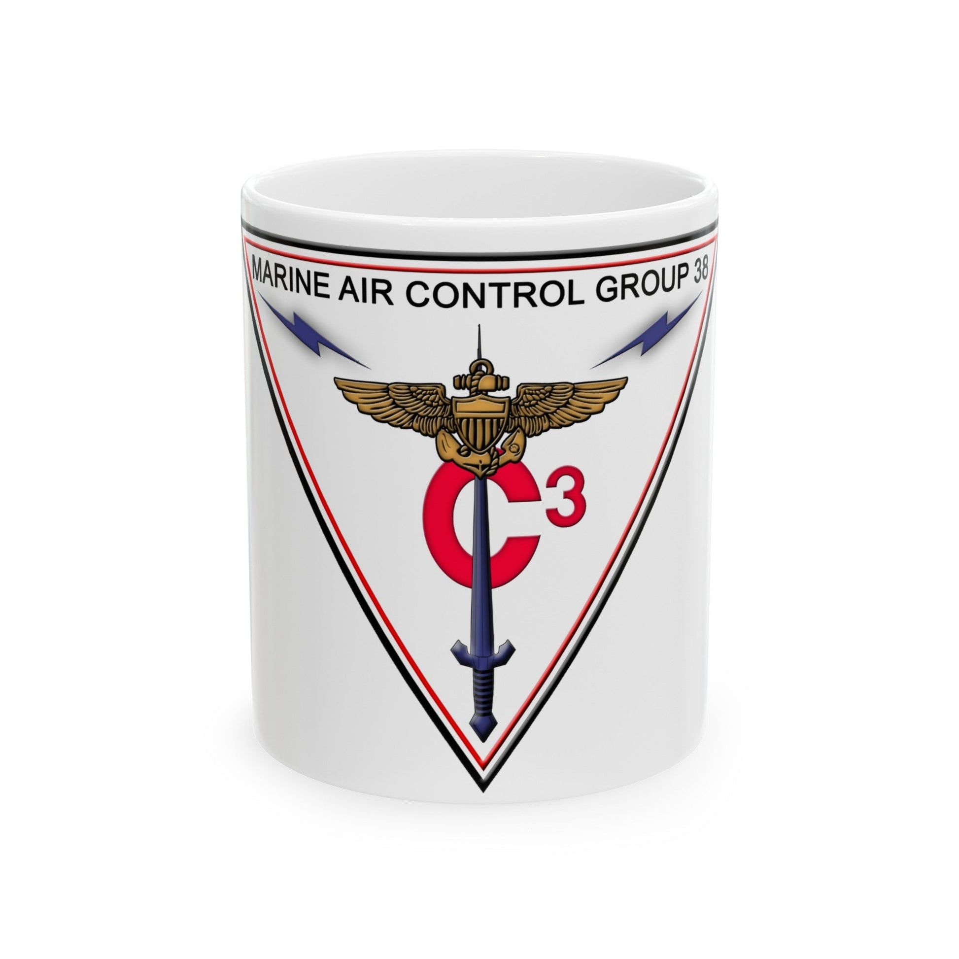 Marine Air Control Group 38 (USMC) White Coffee Mug-11oz-The Sticker Space