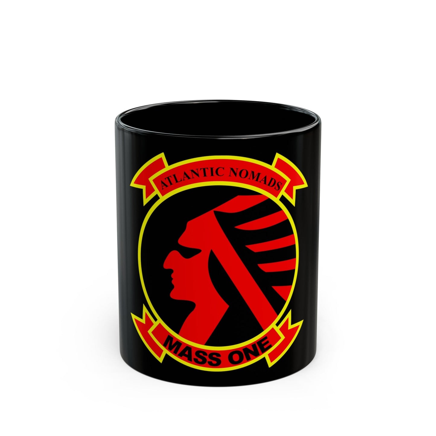 Marine Air Support Squadron 1 (USMC) Black Coffee Mug-11oz-The Sticker Space